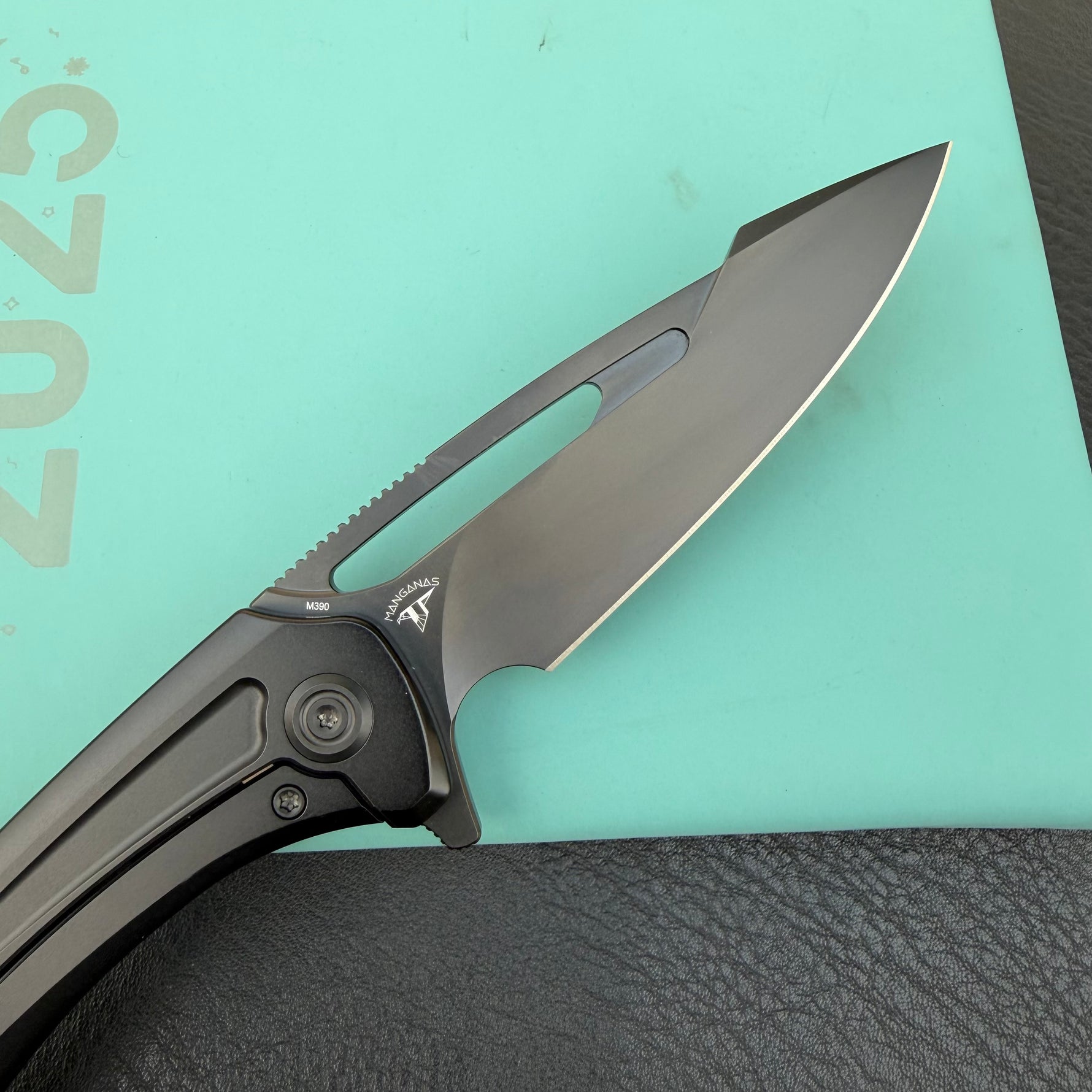 KB KNIVES KB352C Merced Pocket Folding Knife Black PVD Titanium Handle 3.46'' DLC M390