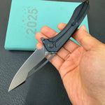 KB KNIVES KB352C Merced Pocket Folding Knife Black PVD Titanium Handle 3.46'' DLC M390