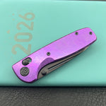 KB KNIVES KB383J Bluff Crossbar Folding Knife Purple Crystallized Titanium Handle 3.19" DLC Stonewash blade M390