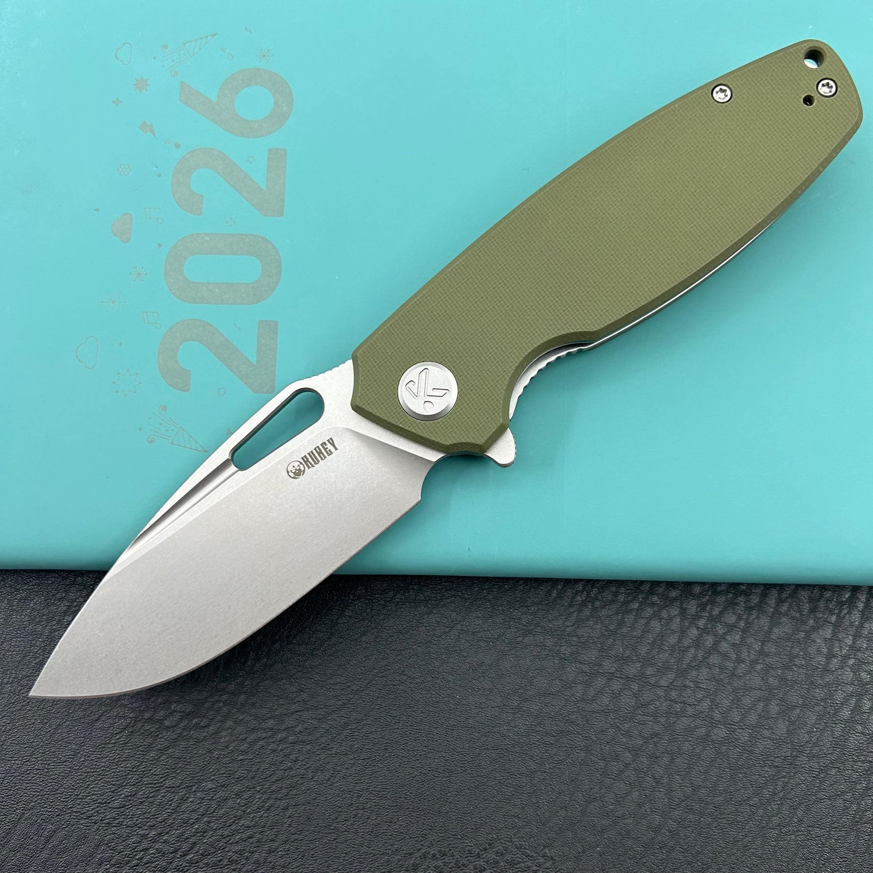 KUBEY knife KU322P Tityus Linerlock Green Folding knife