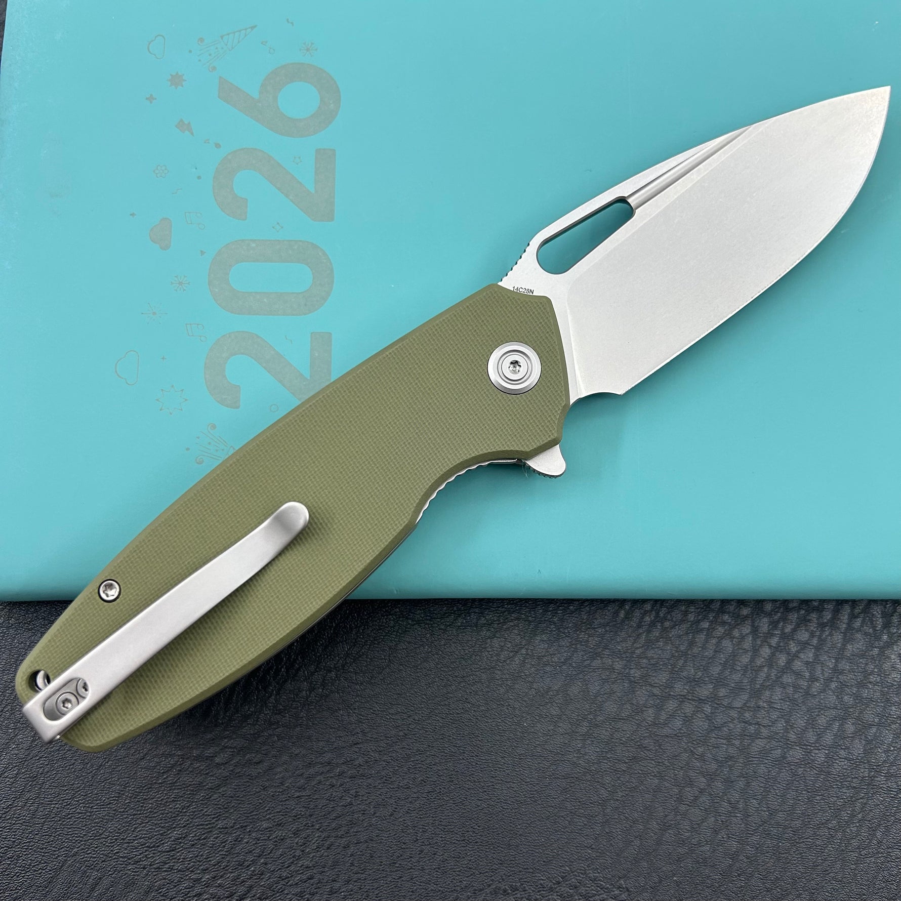 KUBEY knife KU322P Tityus Linerlock Green Folding knife