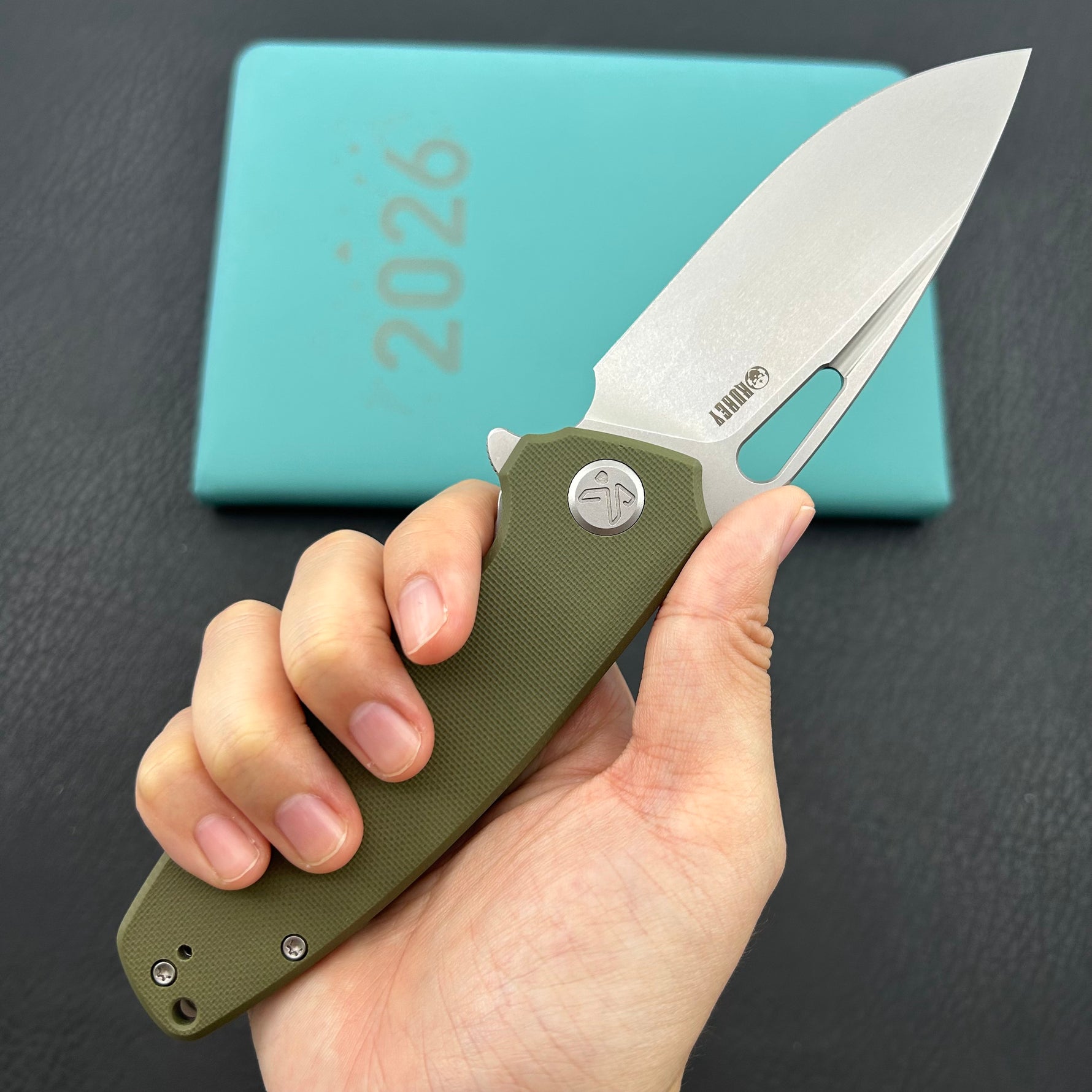 KUBEY knife KU322P Tityus Linerlock Green Folding knife