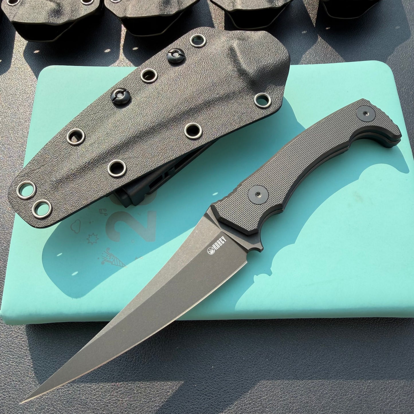 KUBEY KU477 Sicarii Fixed Blade Knife  4.57" Beadblast 14C28N Fixed  Knife