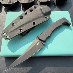 Kubey KNIVES KU477 Sicarii Fixed Blade Knife  4.57" Beadblast 14C28N Fixed  Knife