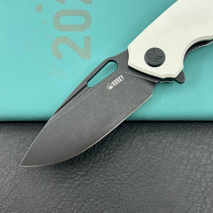 KUBEY knife KU322W Tityus Linerlock Black White Folding knife