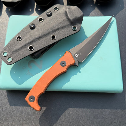 KUBEY KU477 Sicarii Fixed Blade Knife  4.57" Beadblast 14C28N Fixed  Knife