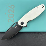 KUBEY knife KU322W Tityus Linerlock Black White Folding knife