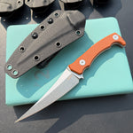 KUBEY KU477 Sicarii Fixed Blade Knife  4.57" Beadblast 14C28N Fixed  Knife