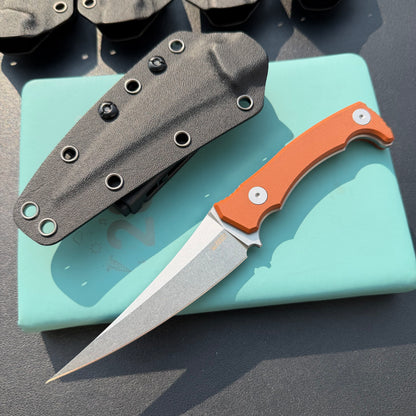 KUBEY KU477 Sicarii Fixed Blade Knife  4.57" Beadblast 14C28N Fixed  Knife