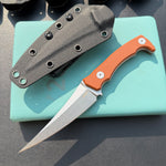 KUBEY KU477 Sicarii Fixed Blade Knife  4.57" Beadblast 14C28N Fixed  Knife