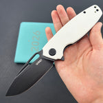 KUBEY knife KU322W Tityus Linerlock Black White Folding knife