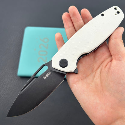 KUBEY knife KU322W Tityus Linerlock Black White Folding knife