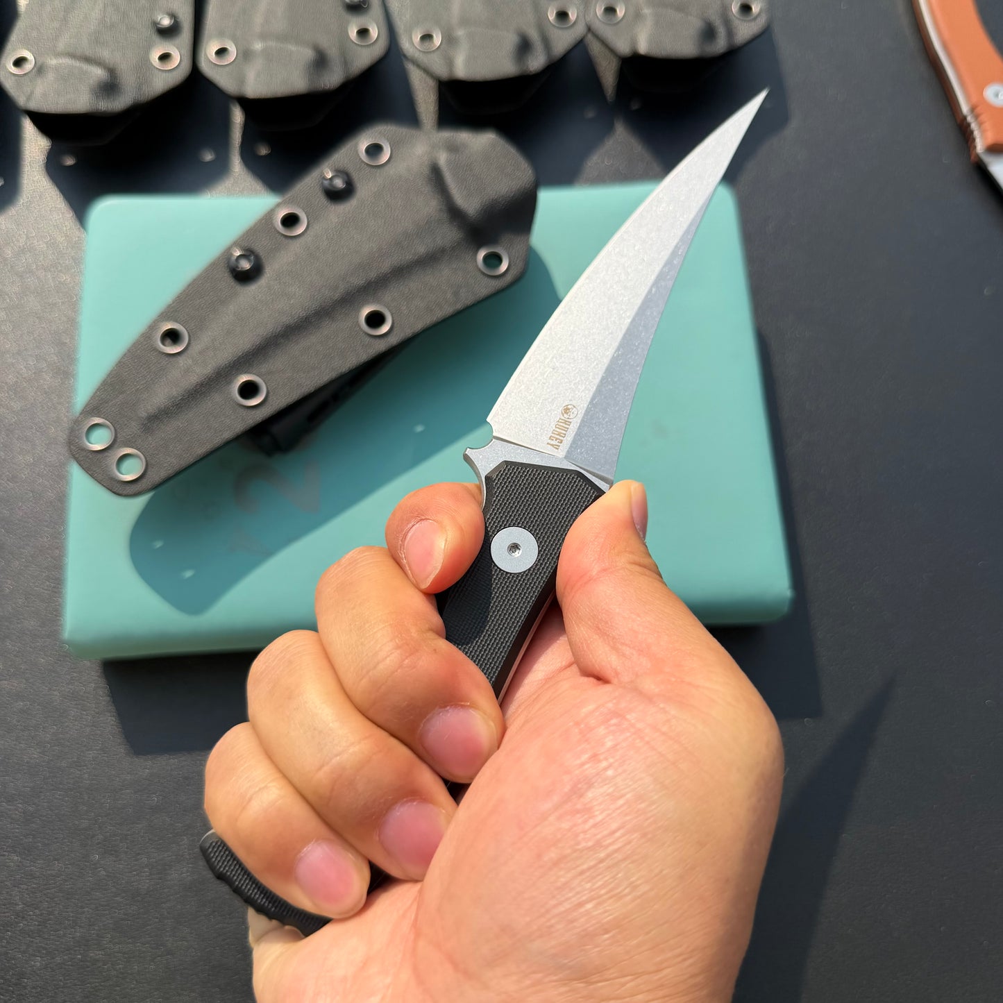 KUBEY KU477 Sicarii Fixed Blade Knife  4.57" Beadblast 14C28N Fixed  Knife