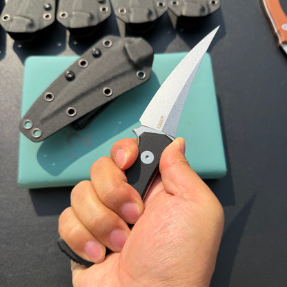 KUBEY KU477 Sicarii Fixed Blade Knife  4.57" Beadblast 14C28N Fixed  Knife