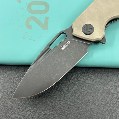 KUBEY knife KU322U Tityus Linerlock Black Tan Folding knife