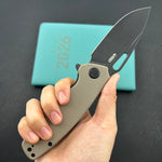 KUBEY knife KU322U Tityus Linerlock Black Tan Folding knife