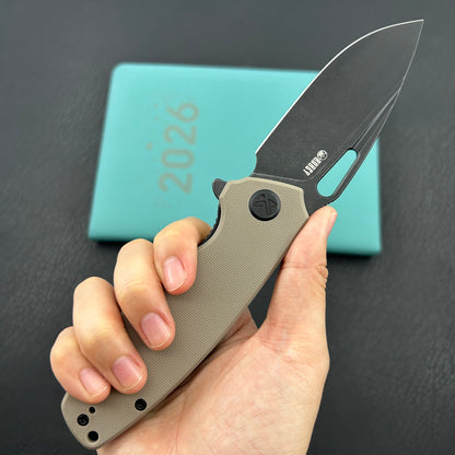 KUBEY knife KU322U Tityus Linerlock Black Tan Folding knife
