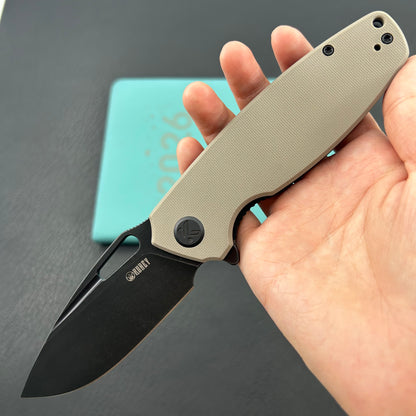 KUBEY knife KU322U Tityus Linerlock Black Tan Folding knife