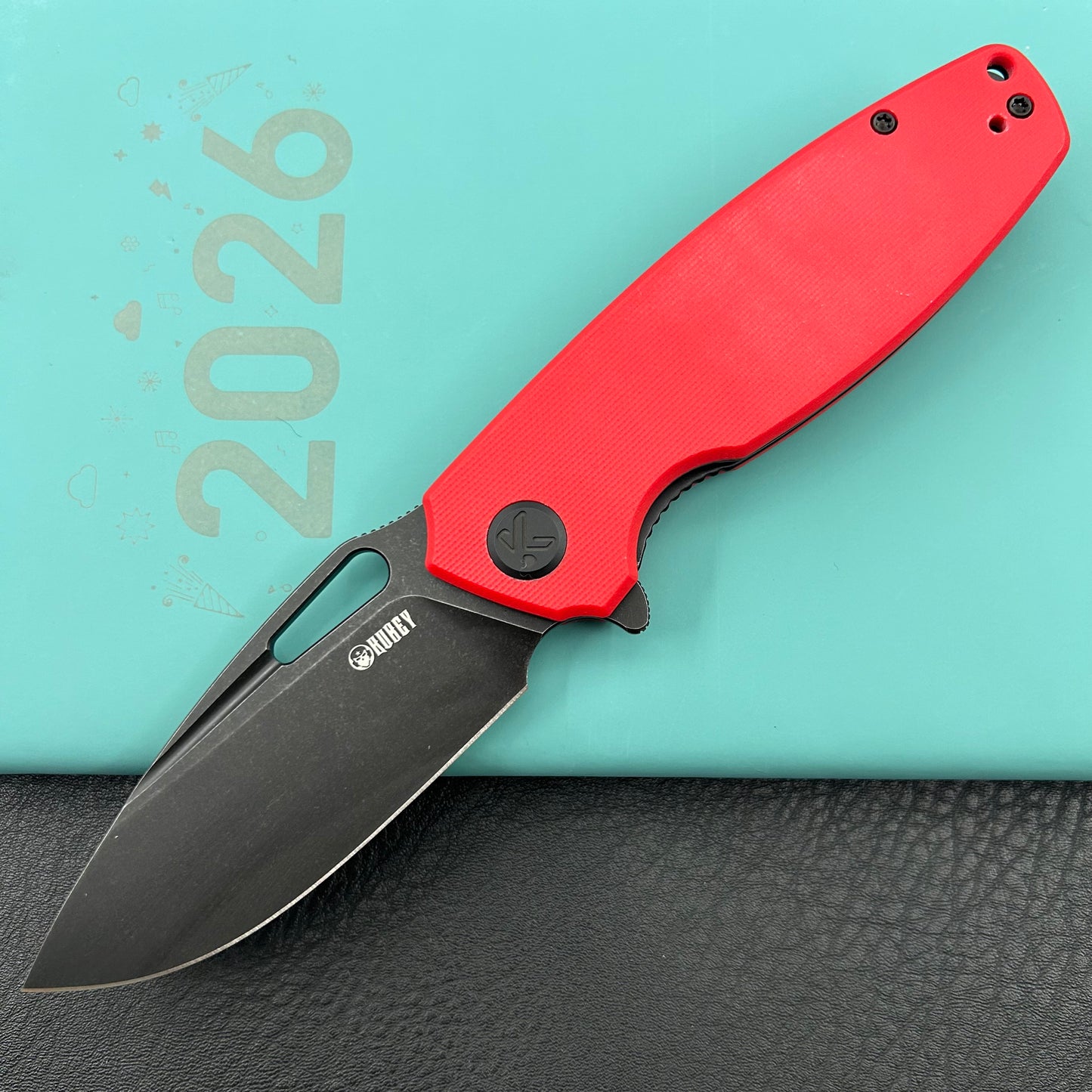 KUBEY knife KU322Y Tityus Linerlock Black Red Folding knife