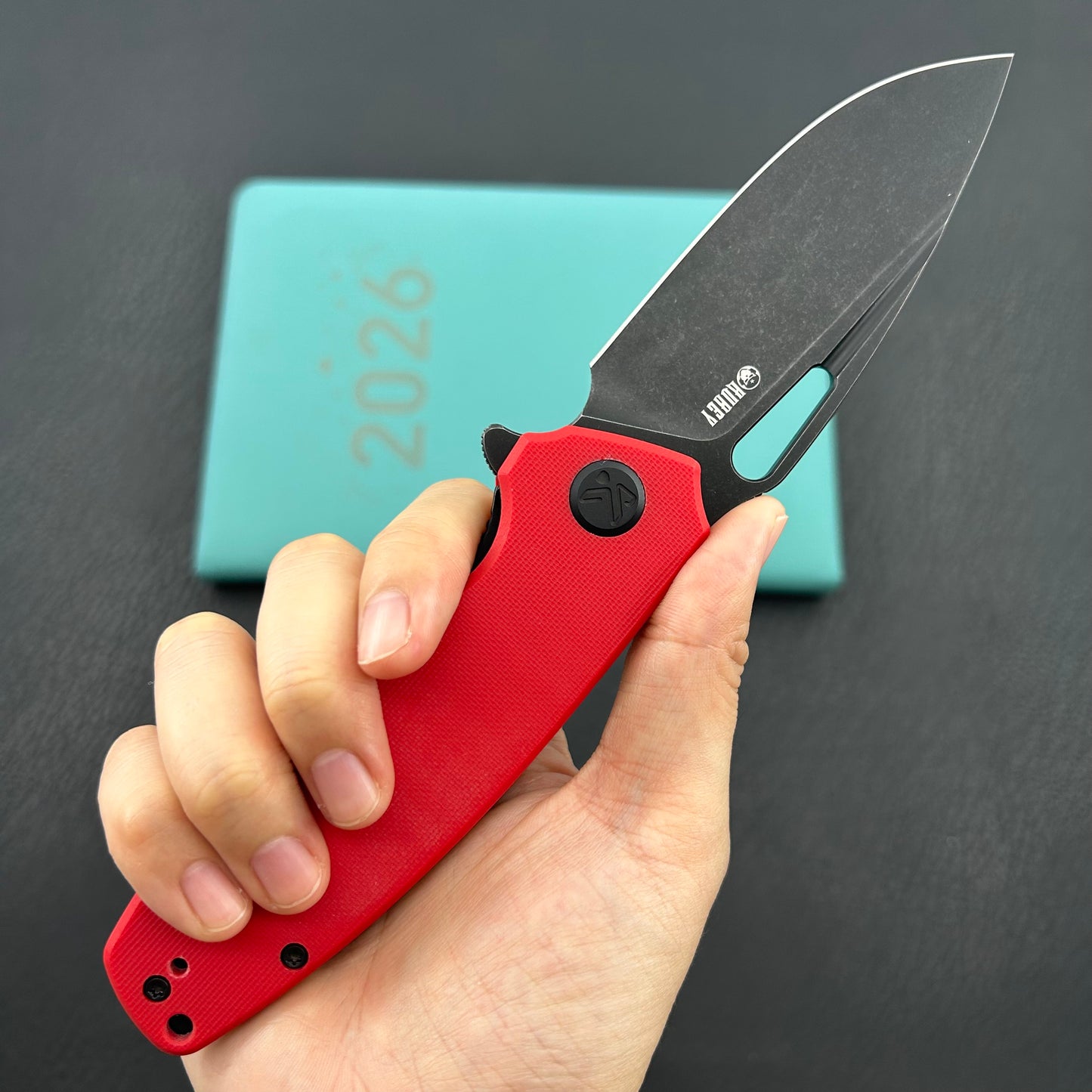 KUBEY knife KU322Y Tityus Linerlock Black Red Folding knife