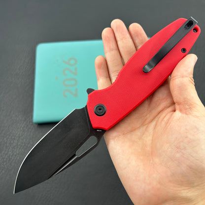 KUBEY knife KU322Y Tityus Linerlock Black Red Folding knife