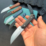 KUBEY knife KU413 Thorn Fixed Blade Knife  G10 Micarta Handle 2.8"  14C28N Fixed  Knife