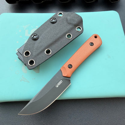 KUBEY KU413 Thorn Fixed Blade Knife  G10 Micarta Handle 2.8"  14C28N Fixed  Knife