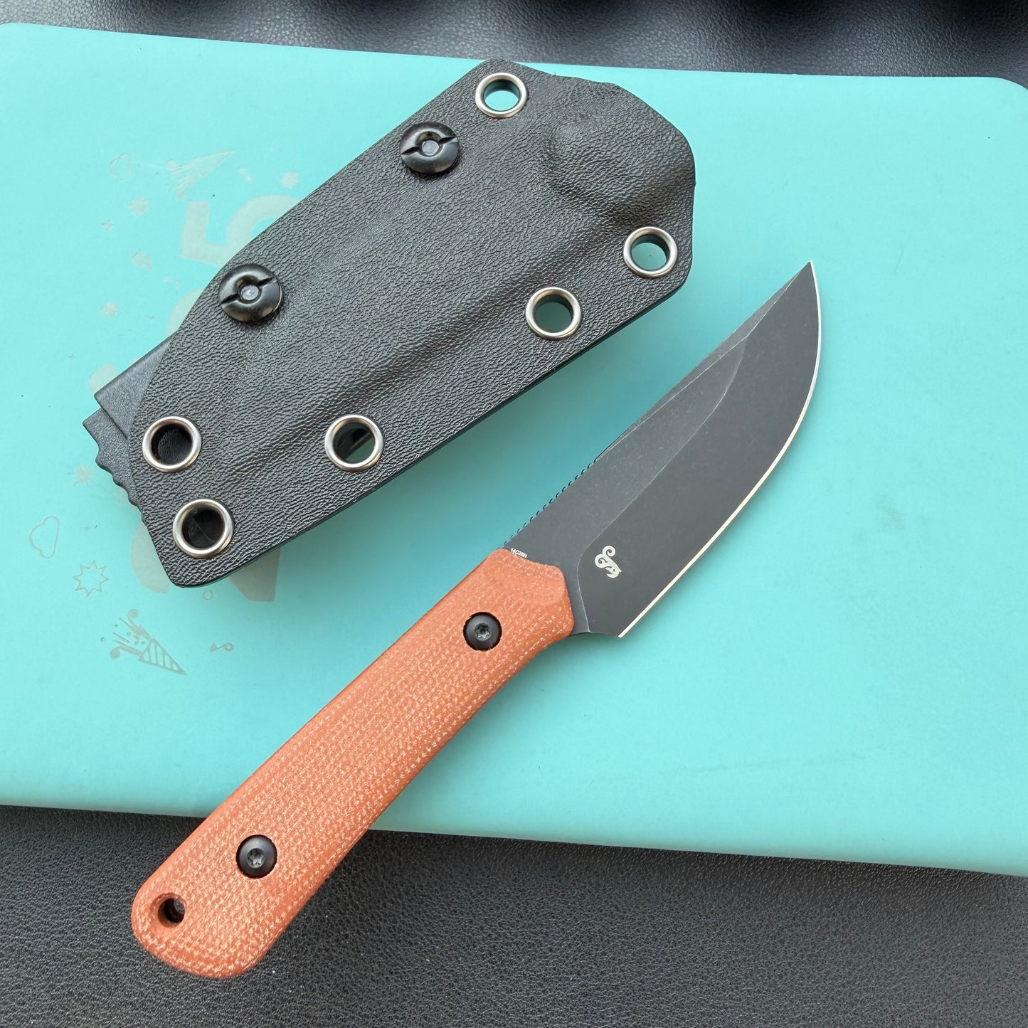 KUBEY KU413 Thorn Fixed Blade Knife  G10 Micarta Handle 2.8"  14C28N Fixed  Knife