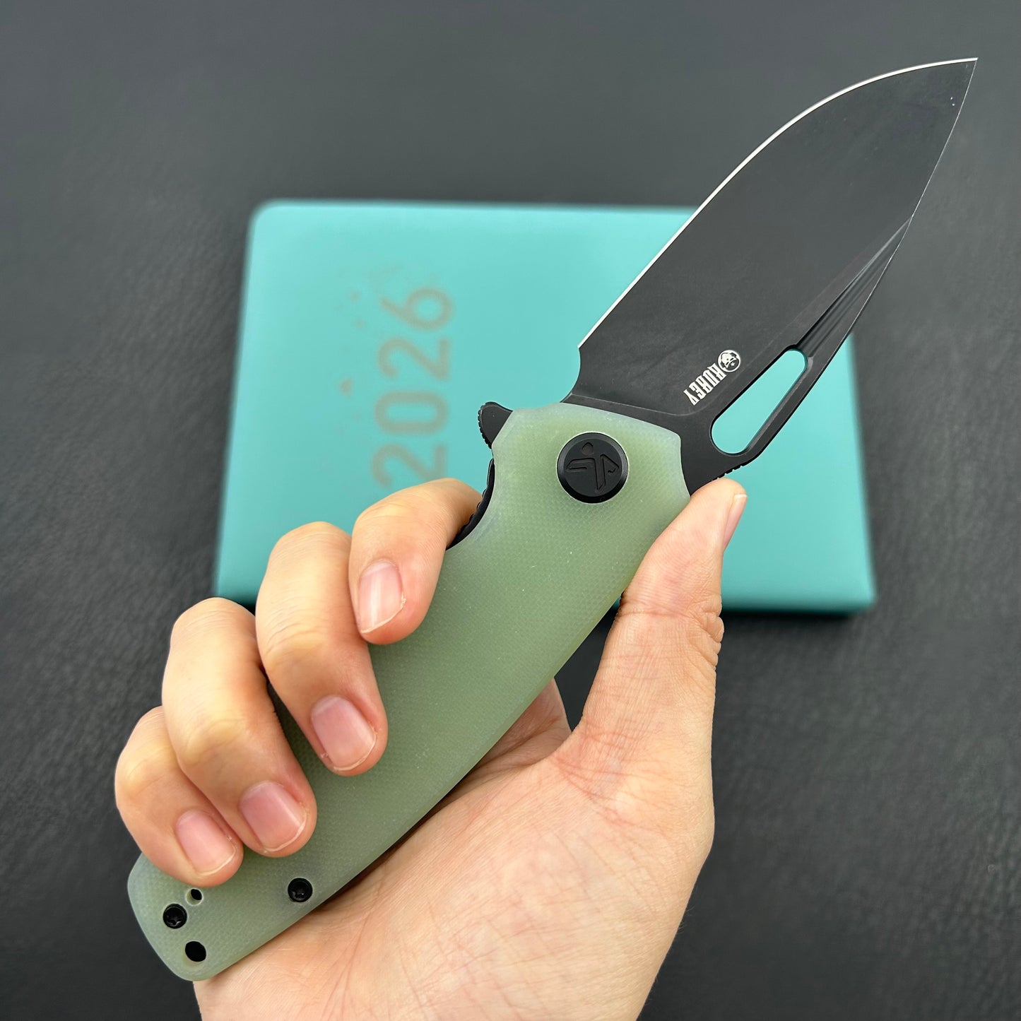 KUBEY knife KU322X Tityus Linerlock Black Jade Folding knife