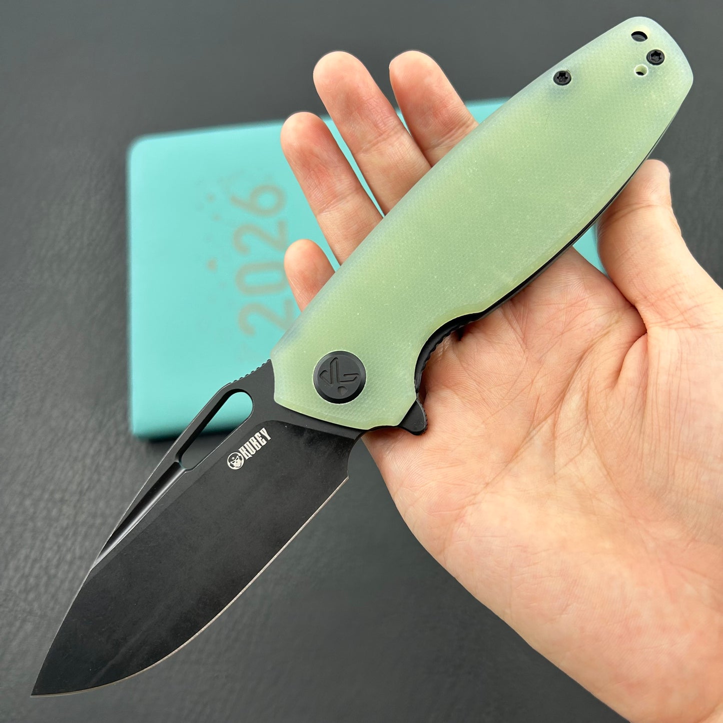 KUBEY knife KU322X Tityus Linerlock Black Jade Folding knife