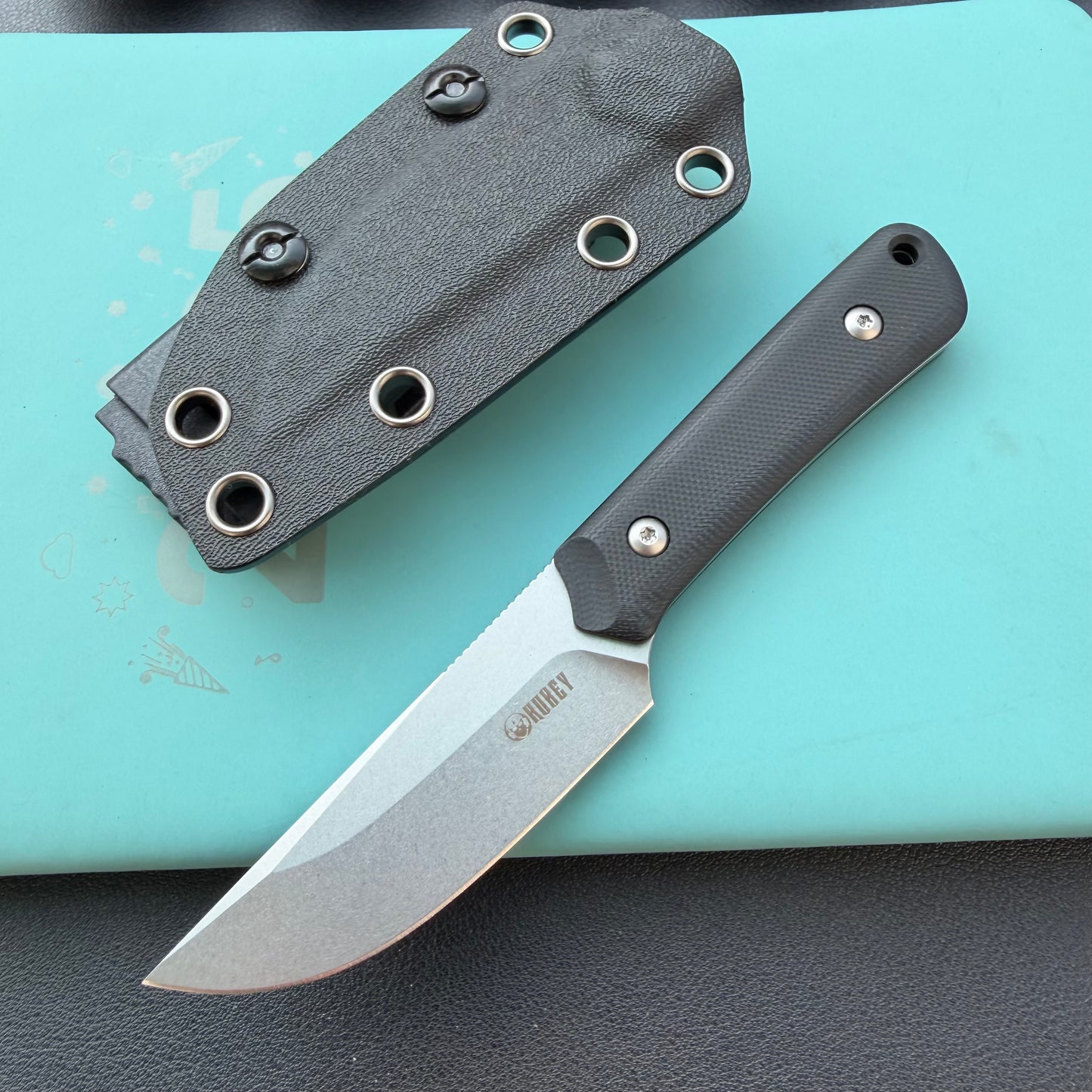 KUBEY KU413 Thorn Fixed Blade Knife  G10 Micarta Handle 2.8"  14C28N Fixed  Knife