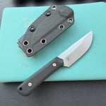 KUBEY knife KU413 Thorn Fixed Blade Knife  G10 Micarta Handle 2.8"  14C28N Fixed  Knife