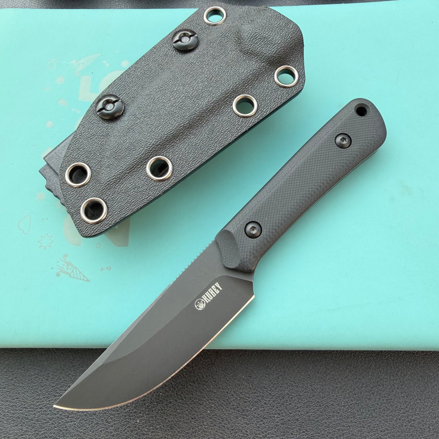 KUBEY KU413 Thorn Fixed Blade Knife  G10 Micarta Handle 2.8"  14C28N Fixed  Knife