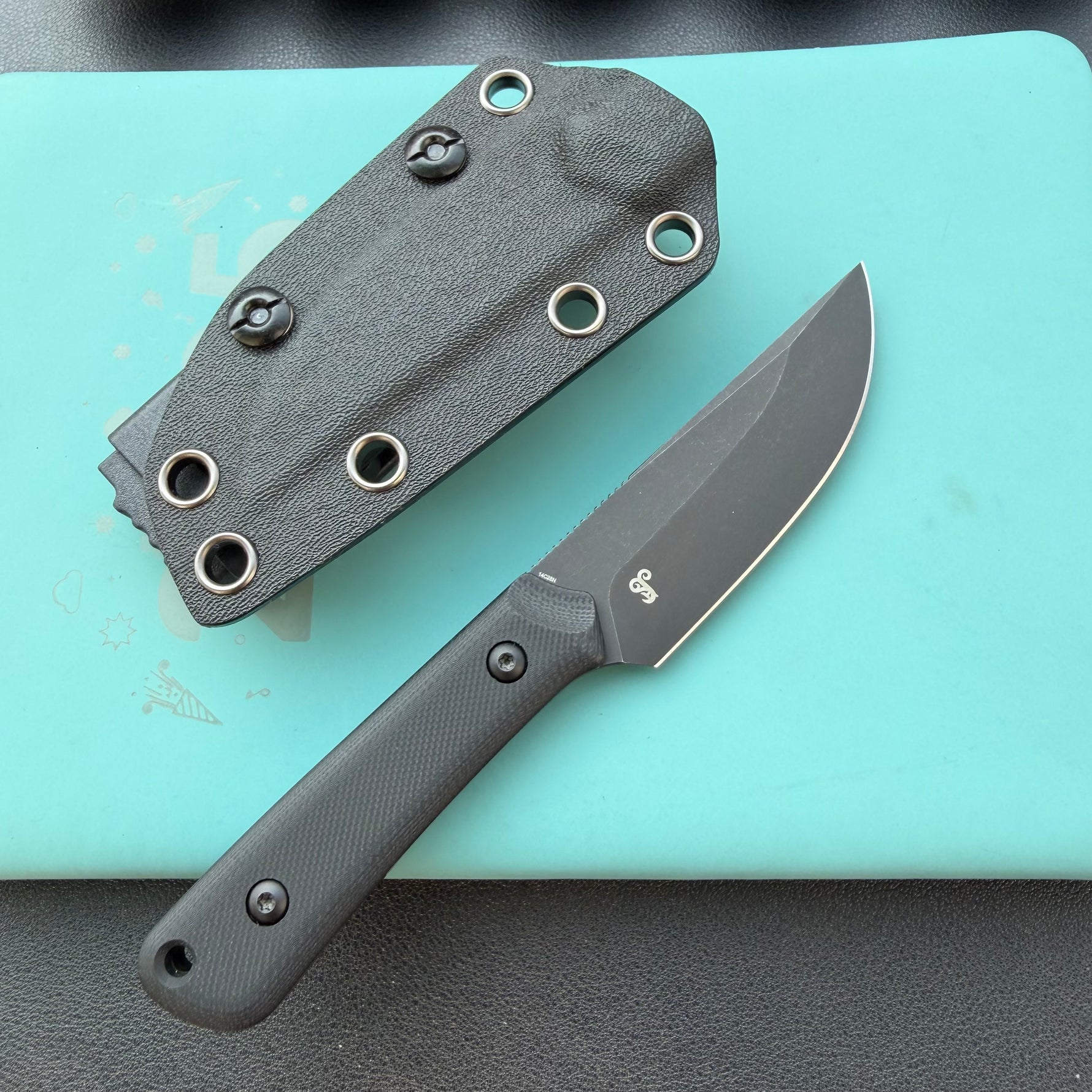 KUBEY knife KU413 Thorn Fixed Blade Knife  G10 Micarta Handle 2.8"  14C28N Fixed  Knife