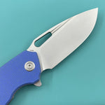 KUBEY knife KU322-1A Tityus Linerlock Blue Micarta Folding knife