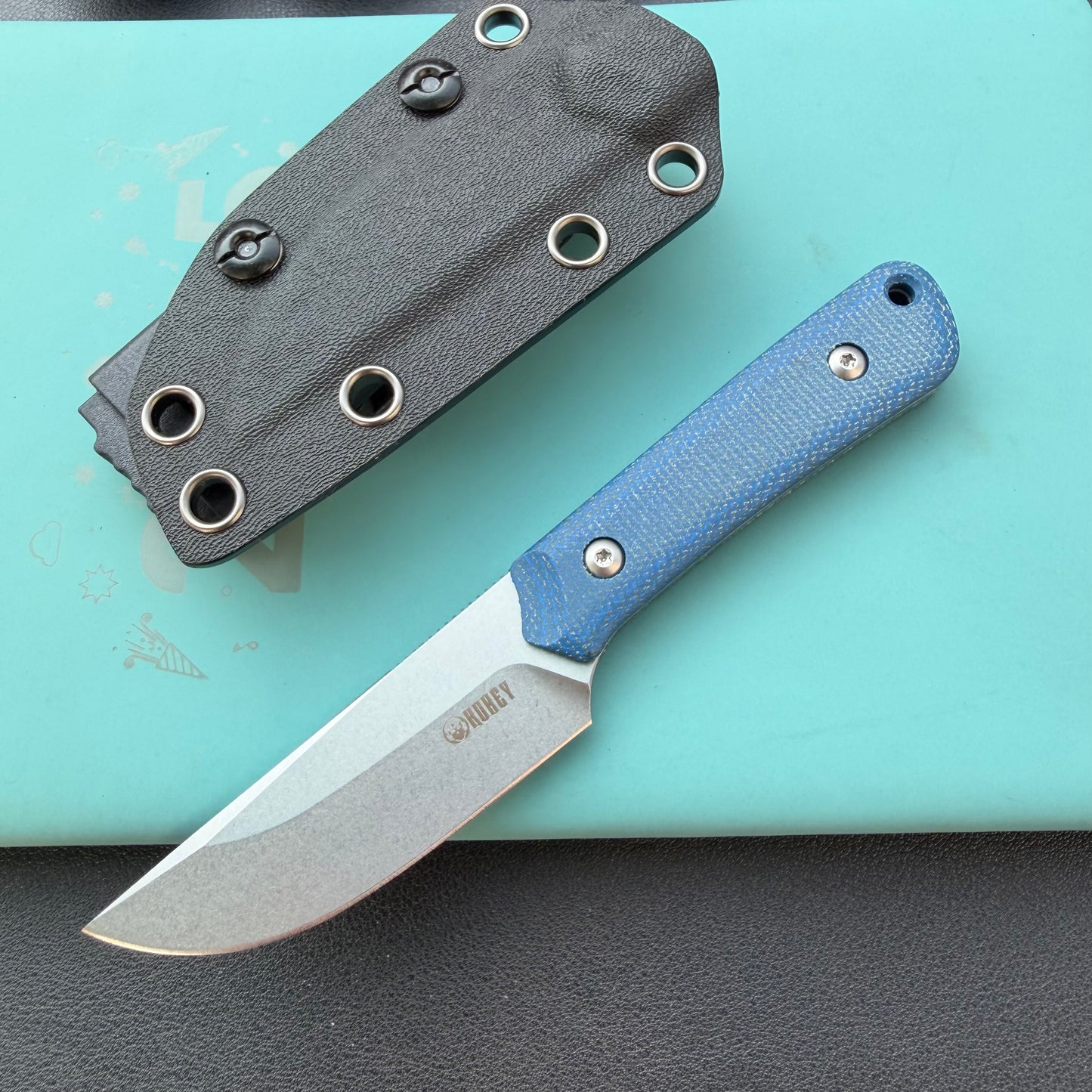 KUBEY KU413 Thorn Fixed Blade Knife  G10 Micarta Handle 2.8"  14C28N Fixed  Knife