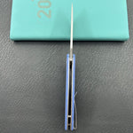KUBEY knife KU322-1A Tityus Linerlock Blue Micarta Folding knife