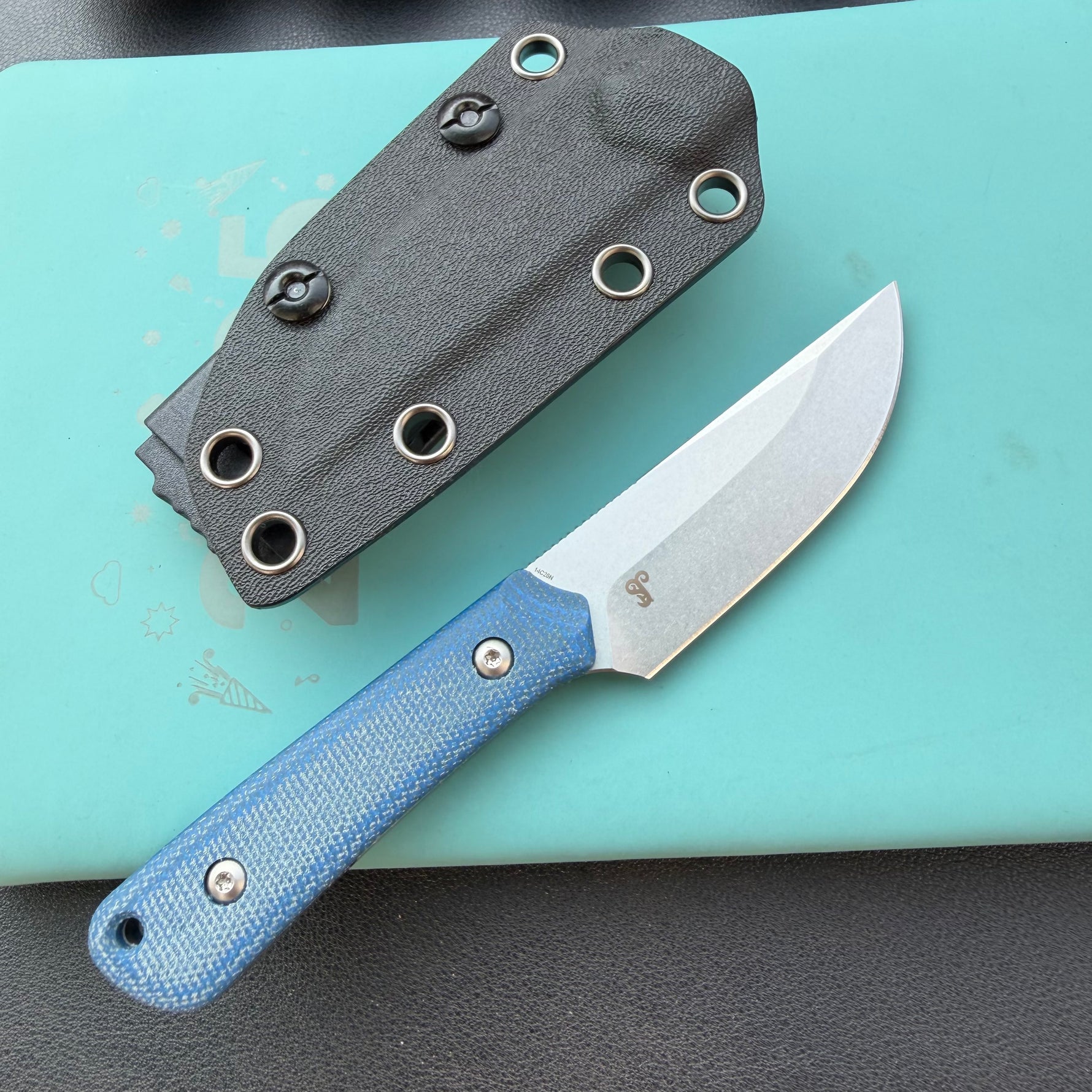 KUBEY knife KU413 Thorn Fixed Blade Knife  G10 Micarta Handle 2.8"  14C28N Fixed  Knife