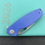 KUBEY knife KU322-1A Tityus Linerlock Blue Micarta Folding knife