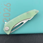 KUBEY knife KU345R Merced Linerlock Jade Folding Knife