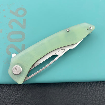 KUBEY knife KU345R Merced Linerlock Jade Folding Knife