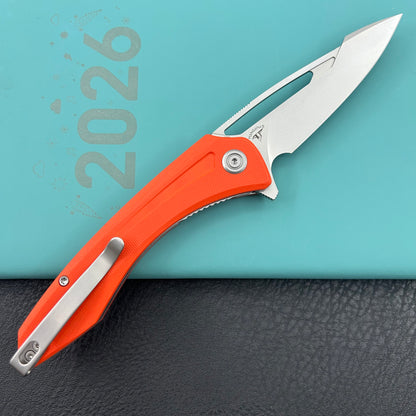 KUBEY knife KU345S Merced Linerlock Orange Folding Knife