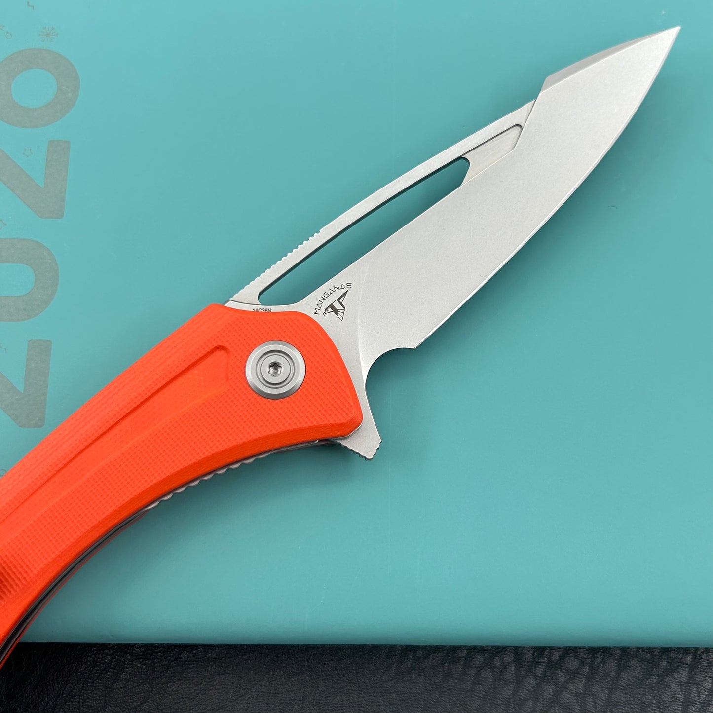 KUBEY knife KU345S Merced Linerlock Orange Folding Knife