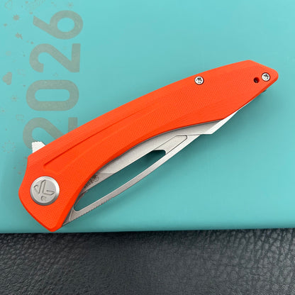 KUBEY knife KU345S Merced Linerlock Orange Folding Knife