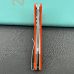 KUBEY knife KU345S Merced Linerlock Orange Folding Knife