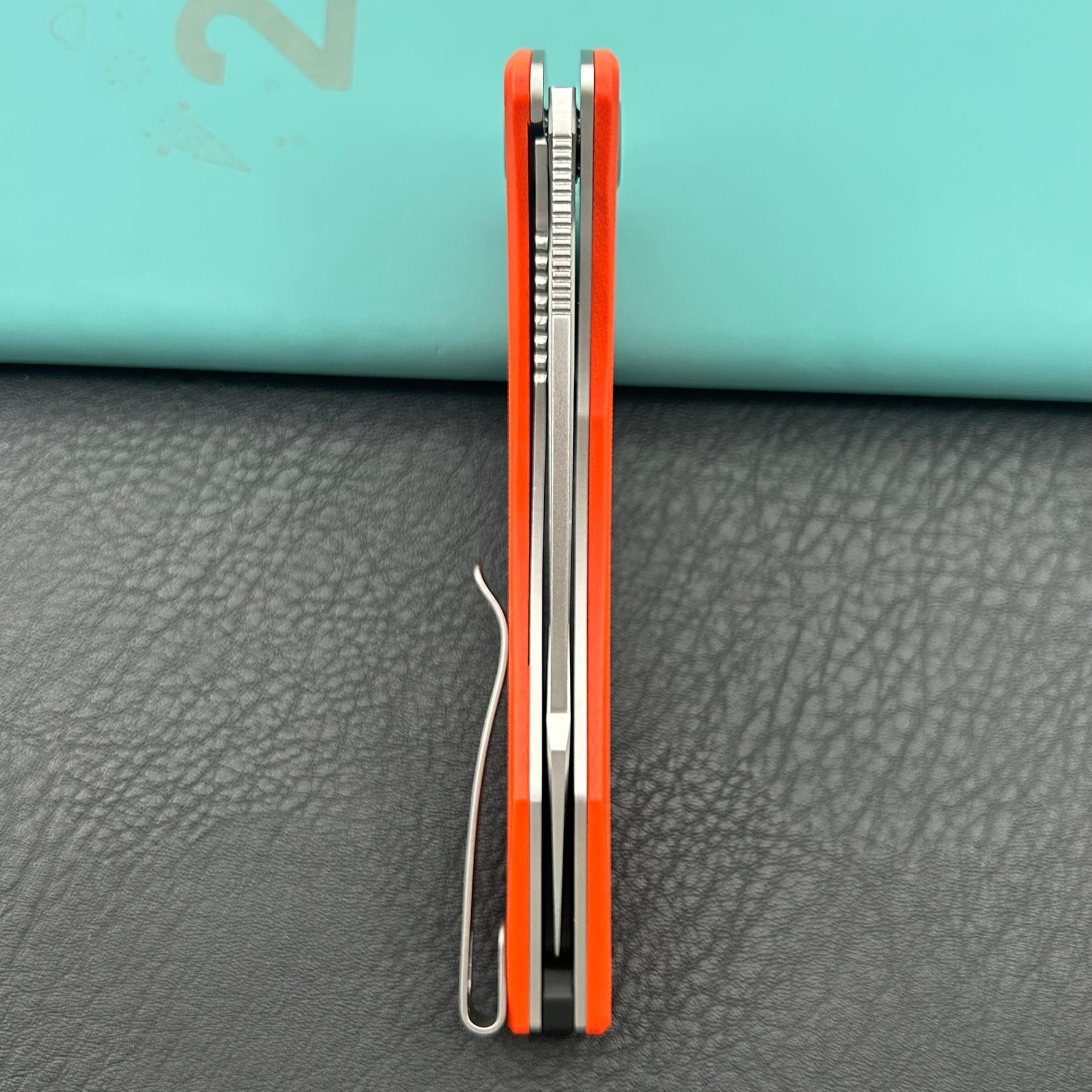 KUBEY knife KU345S Merced Linerlock Orange Folding Knife