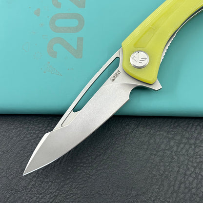 KUBEY knife KU345L Merced Linerlock Yellow Folding Knife