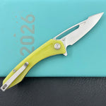 KUBEY knife KU345L Merced Linerlock Yellow Folding Knife