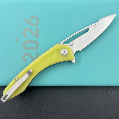 KUBEY knife KU345L Merced Linerlock Yellow Folding Knife
