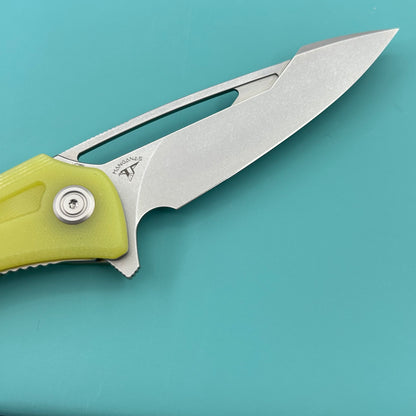 KUBEY knife KU345L Merced Linerlock Yellow Folding Knife